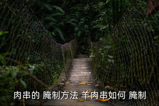 羊肉串的腌制方法,秘制羊肉串怎么做?