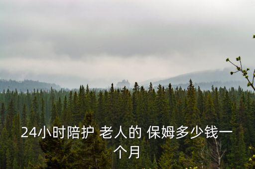 24小時陪護 老人的 保姆多少錢一個月