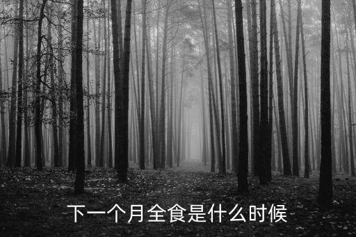 下一個月全食是什么時候
