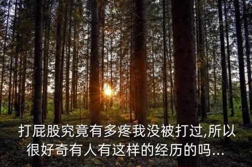  打屁股究竟有多疼我沒被打過,所以很好奇有人有這樣的經(jīng)歷的嗎...