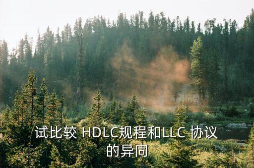 試比較 HDLC規(guī)程和LLC 協(xié)議的異同