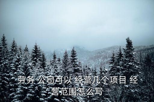 勞務公司經營范圍,建筑勞務公司經營范圍擴大至六個工程領域