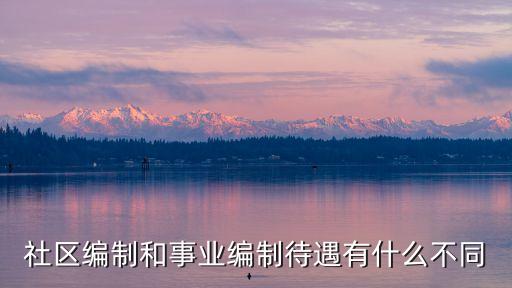 頂級男技師，社區編制和事業編制待遇有什么不同