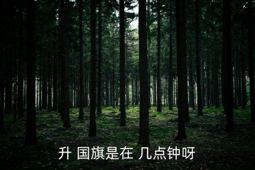 升 國旗是在 幾點鐘呀
