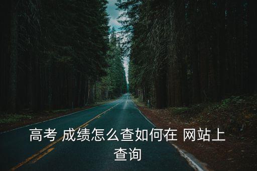  高考 成績怎么查如何在 網站上 查詢