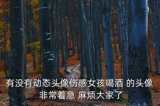 有沒有動態頭像傷感女孩喝酒 的頭像 非常著急 麻煩大家了