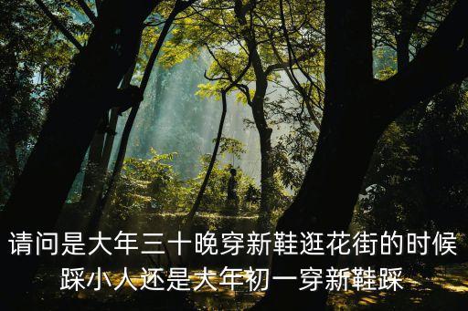 請問是大年三十晚穿新鞋逛花街的時候踩小人還是大年初一穿新鞋踩