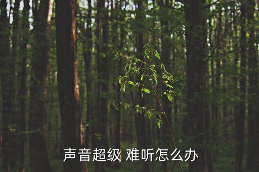  聲音超級 難聽怎么辦