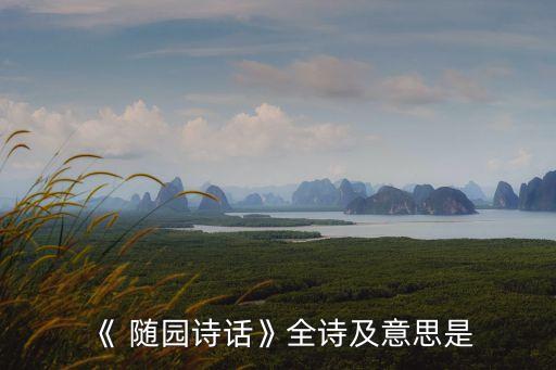 隨園,隨園詩(shī)話袁枚飛云總在洞心，月不流改名簡(jiǎn)齋