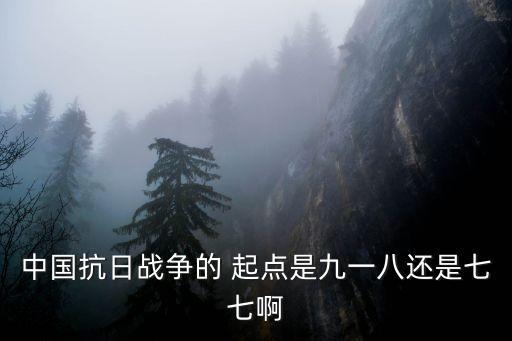 全民族抗戰的起點,九一八事變:中國和日本開始了