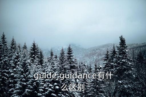  guide,guidance有什么區別