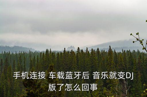 手機(jī)連接 車載藍(lán)牙后 音樂(lè)就變DJ版了怎么回事