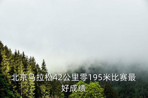 北京馬拉松42公里零195米比賽最好成績