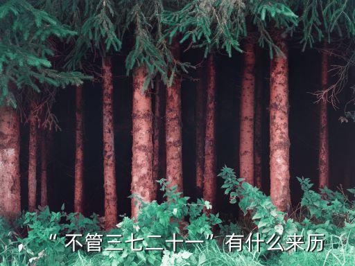 不管三七二十一,誤人其意的古老名言!
