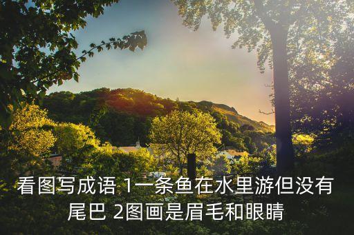 一條魚水里游，看圖寫成語 1一條魚在水里游但沒有尾巴 2圖畫是眉毛和眼睛