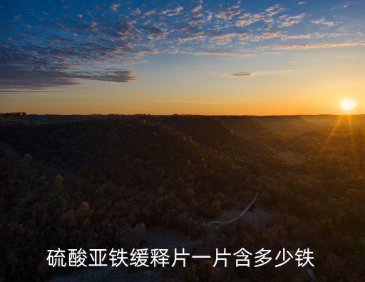 硫酸亞鐵緩釋片，硫酸亞鐵緩釋片一片含多少鐵