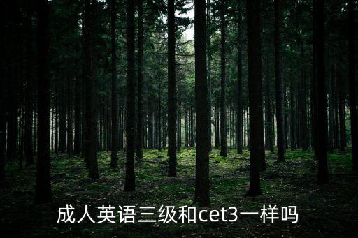成人英文，成人英語(yǔ)三級(jí)和cet3一樣嗎