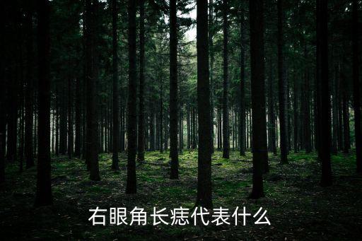 右眼角長痣代表什么