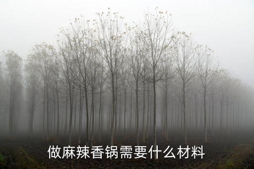 麻辣香鍋食材，做麻辣香鍋需要什么材料