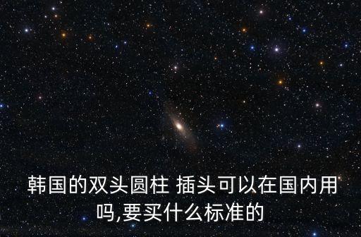  韓國的雙頭圓柱 插頭可以在國內用嗎,要買什么標準的