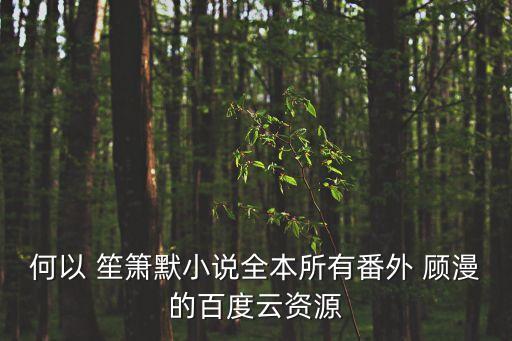 顧漫何以笙簫默,怎么看?引申為結(jié)束?