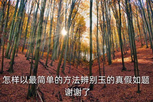 怎樣以最簡單的方法辨別玉的真假如題 謝謝了