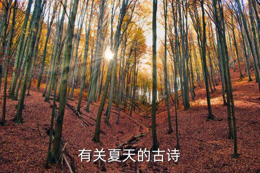 初夏古詩，有關夏天的古詩