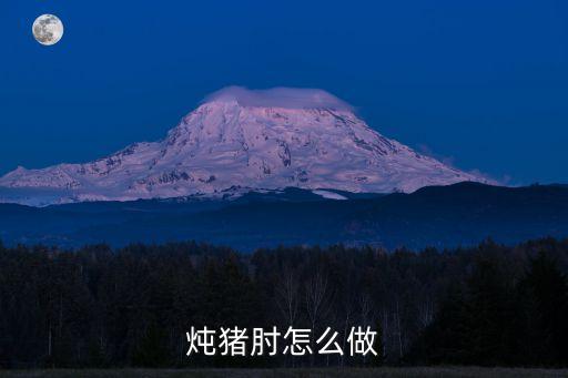 燉豬肘怎么做