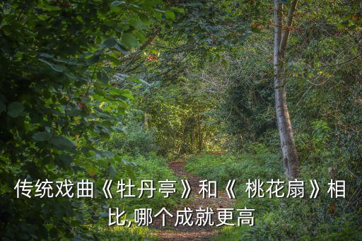 傳統戲曲《牡丹亭》和《 桃花扇》相比,哪個成就更高