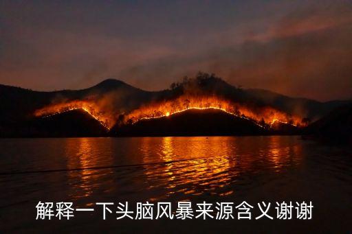 解釋一下頭腦風暴來源含義謝謝