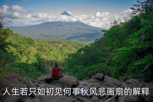人生若只如初見何事秋風悲畫扇的解釋