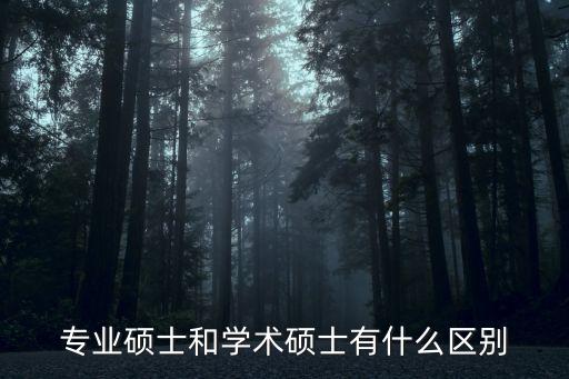 專業碩士和學術碩士有什么區別