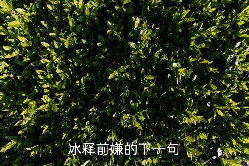 冰釋前嫌的意思，冰釋前嫌是什么意思