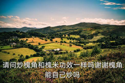 請問炒槐角和槐米功效一樣嗎謝謝槐角能自己炒嗎