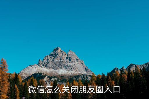 微信怎么關閉朋友圈入口