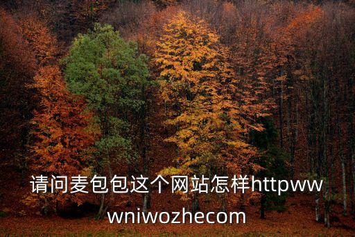 請問麥包包這個網(wǎng)站怎樣httpwwwniwozhecom