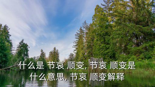 什么是 節哀 順變, 節哀 順變是什么意思, 節哀 順變解釋