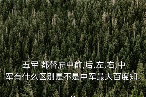  五軍 都督府中前,后,左,右,中軍有什么區(qū)別是不是中軍最大百度知...