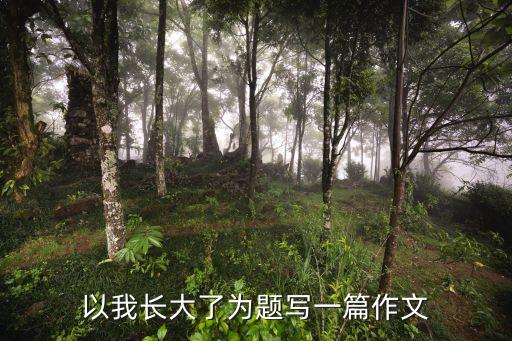 以我長大了為題寫一篇作文