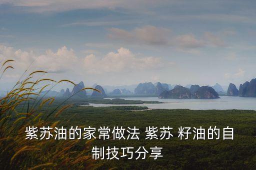  紫蘇油的家常做法 紫蘇 籽油的自制技巧分享