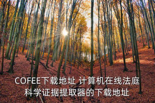 COFEE下載地址 計算機在線法庭科學(xué)證據(jù)提取器的下載地址