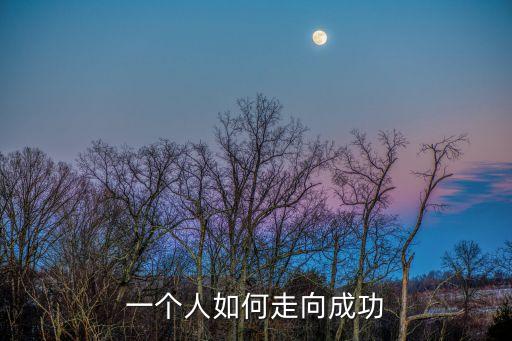 一個(gè)人如何走向成功