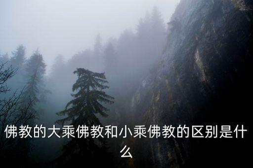 小乘佛教，佛教的大乘佛教和小乘佛教的區別是什么