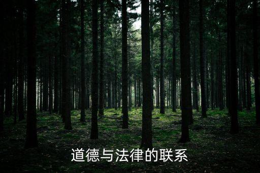 道德與法律的聯系