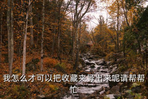 收藏夾導出，我怎么才可以把收藏夾導出來呢請幫幫忙