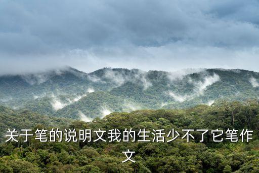 關于筆的說明文我的生活少不了它筆作文