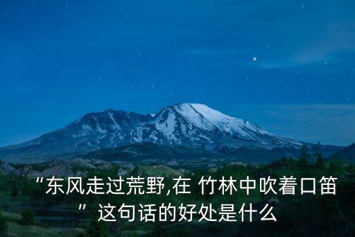 竹林中,濕潤的東風(fēng)走過曠野吹著笛子詩句出自中學(xué)課外讀物