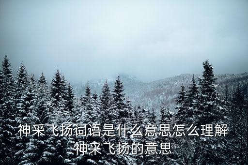  神采飛揚詞語是什么意思怎么理解 神采飛揚的意思