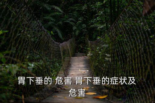 胃下垂有什么危害,什么是胃下垂，胃氣好!