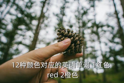 12種顏色對應的英語單詞 1紅色  red 2橙色